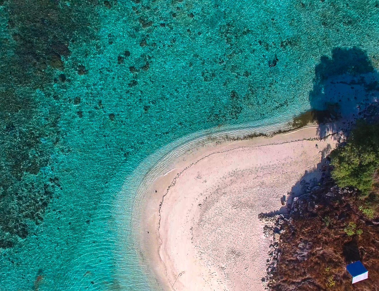 Hatamin island from above - Coral Guardian
