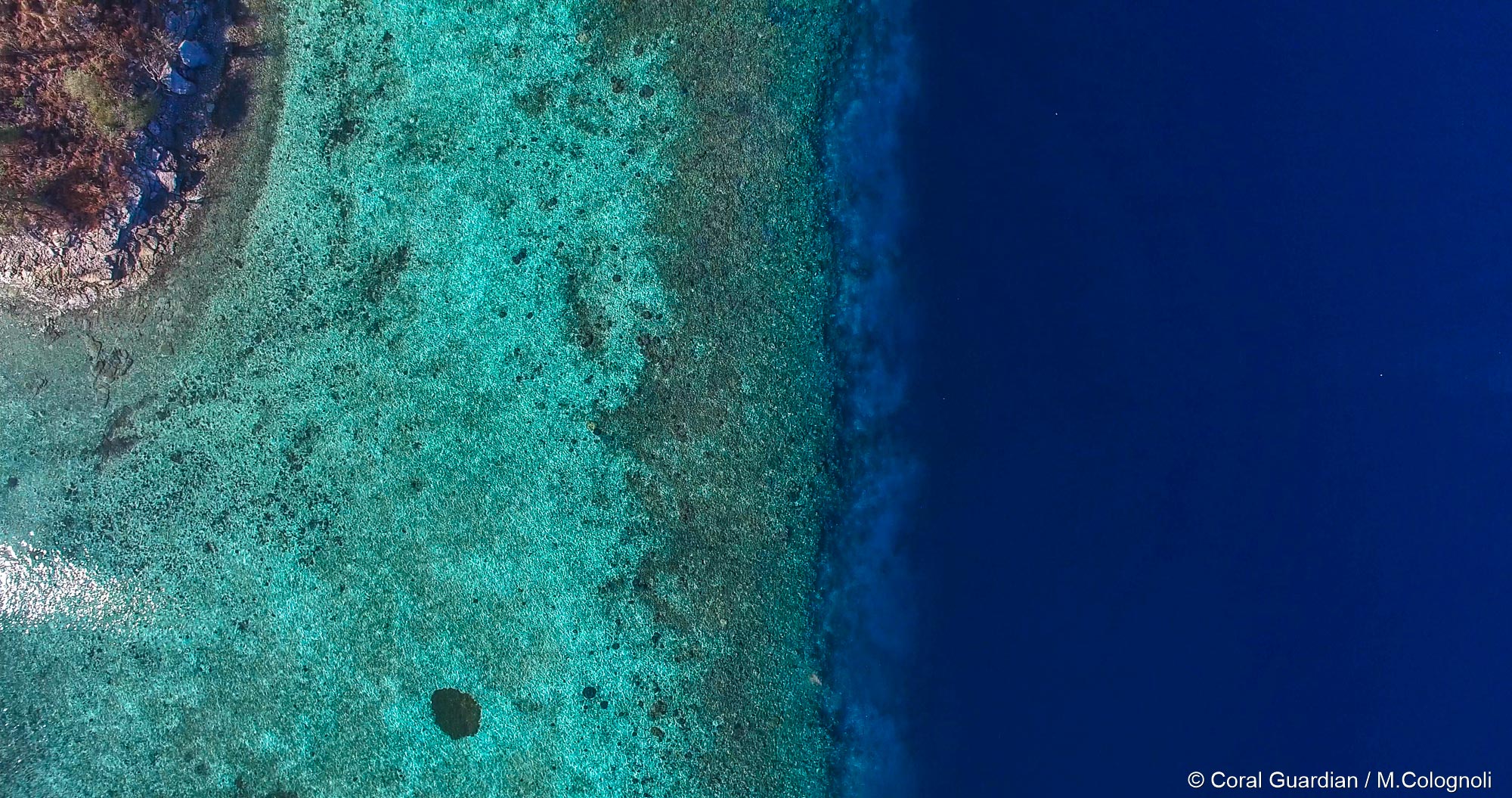 Hatamin island from above - Coral Guardian