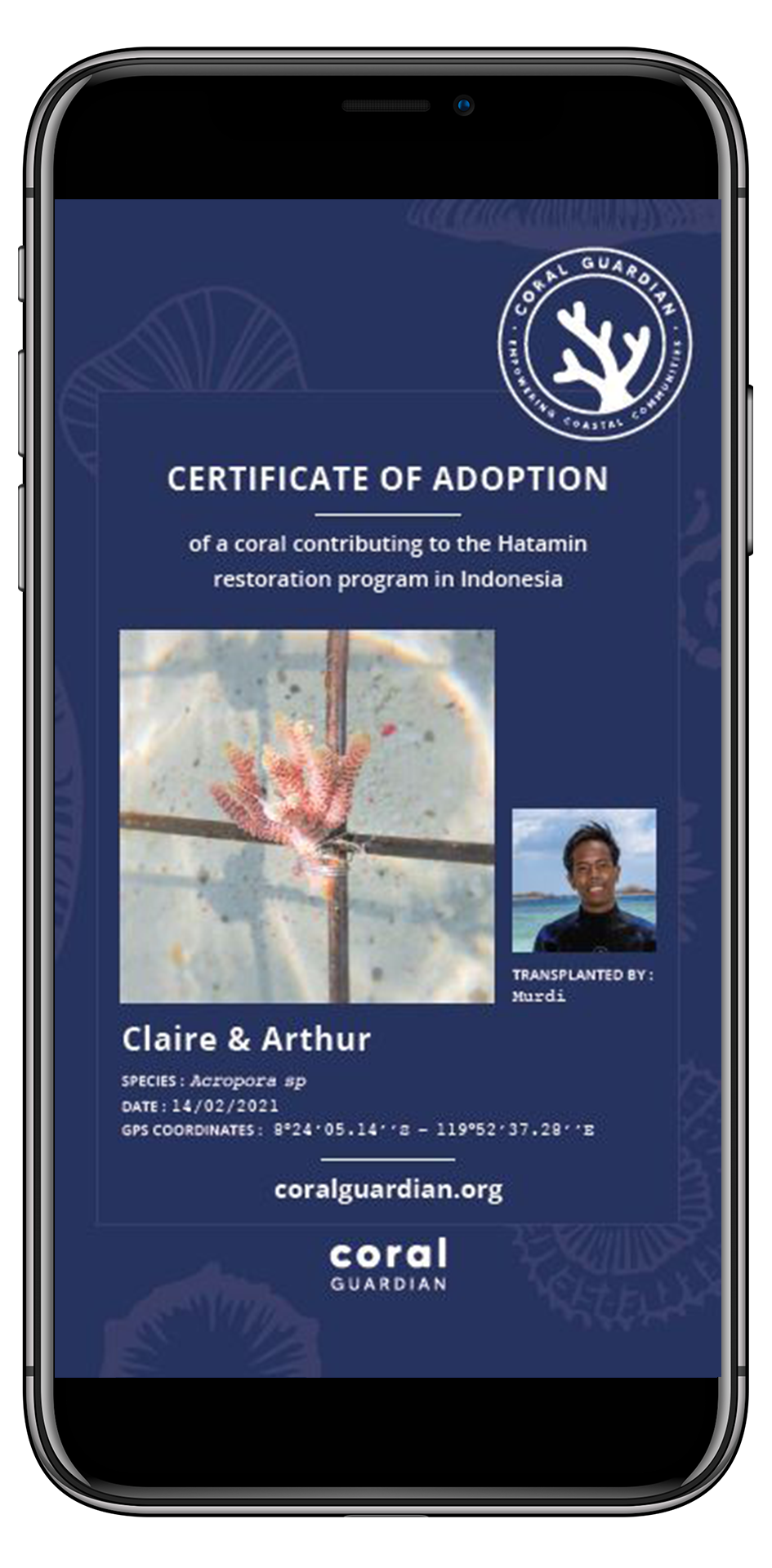 Certificat d'adoption